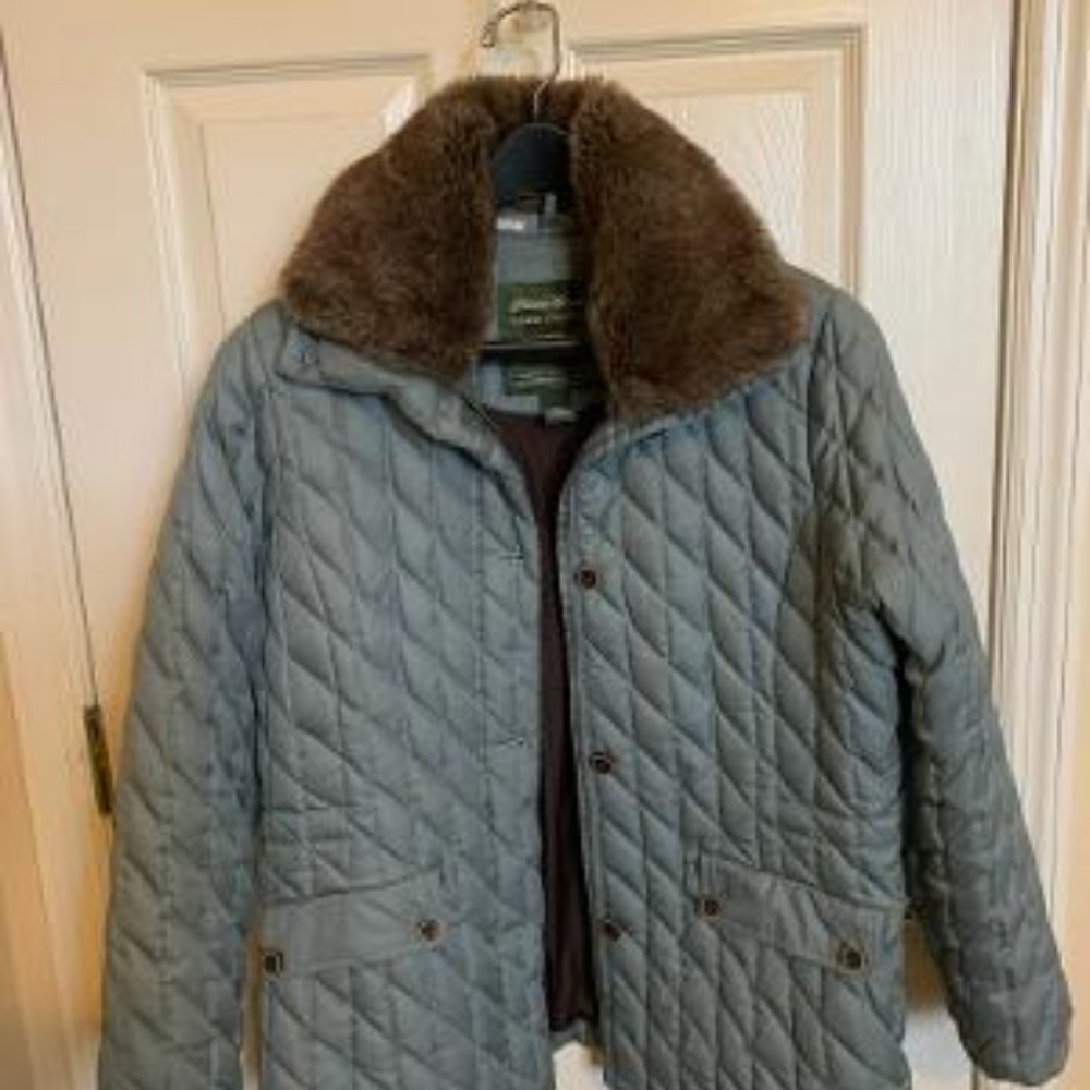 Ladies Eddie Bauer Premium Goose Down Jacket sz L - Like New Excellent Condition